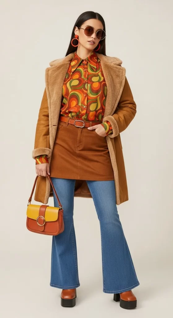 The Retro 70s Print Blouse