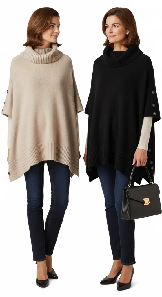 The Cozy Cowl-Neck Poncho