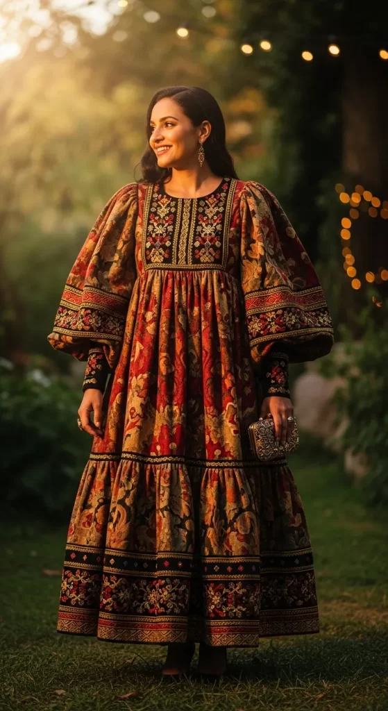  The Bohemian Tapestry Maxi Dress