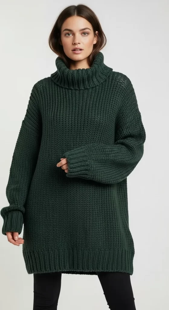  The Forest Green Sweater Dress