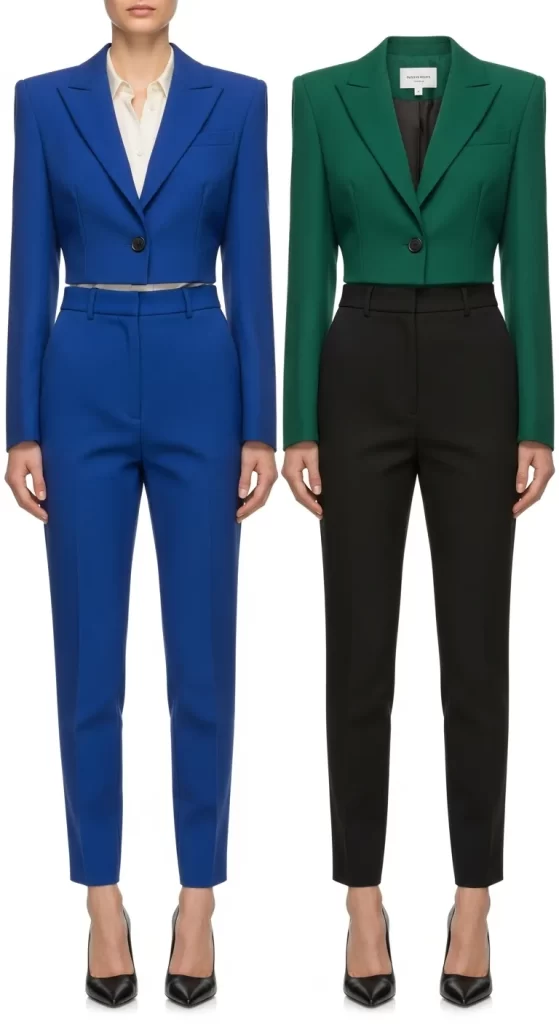 The Vivid Cropped Blazer Set