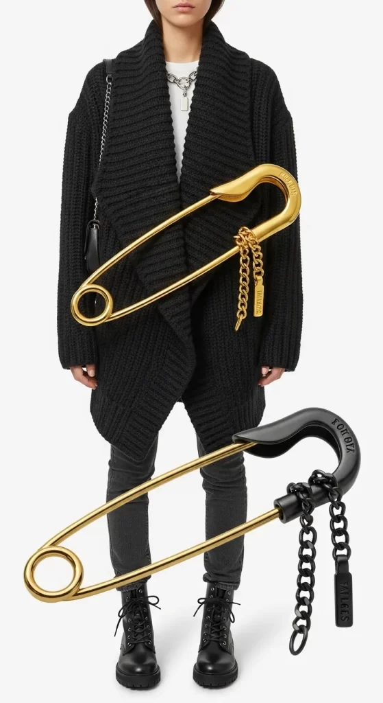 The Sculptural Safety Pin Brooch