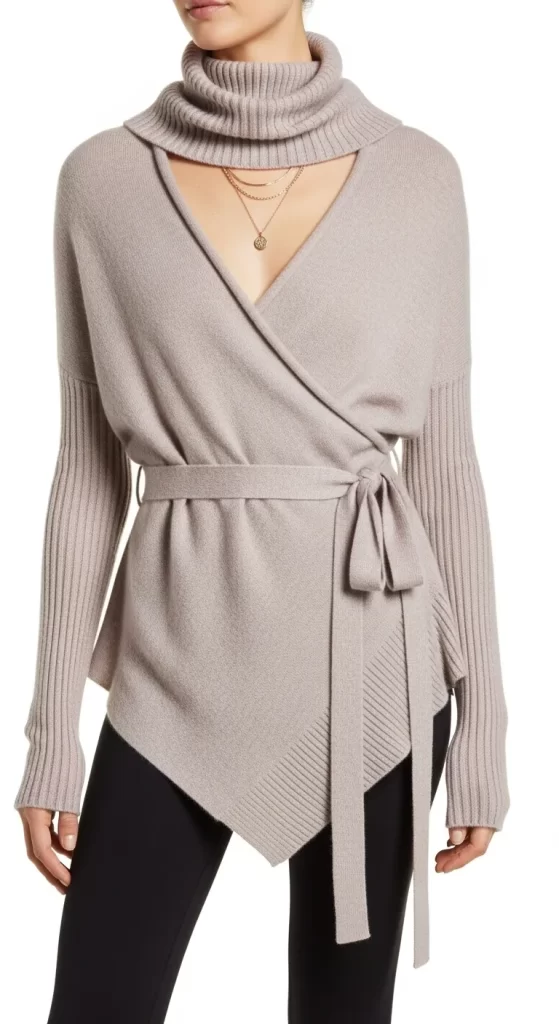The Luxurious Cutout Wrap Sweater