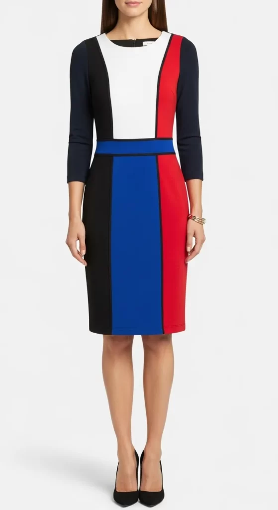 The Graphic Color-Block Dress