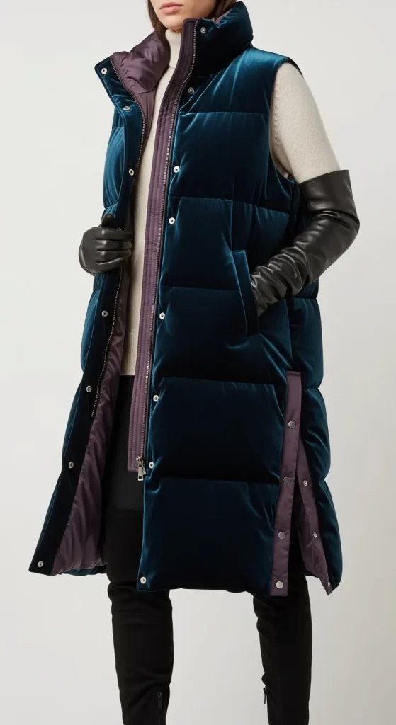 The Luxe Velvet Puffer Vest