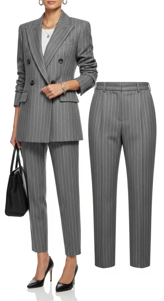 The Grey Pinstripe Power Suit