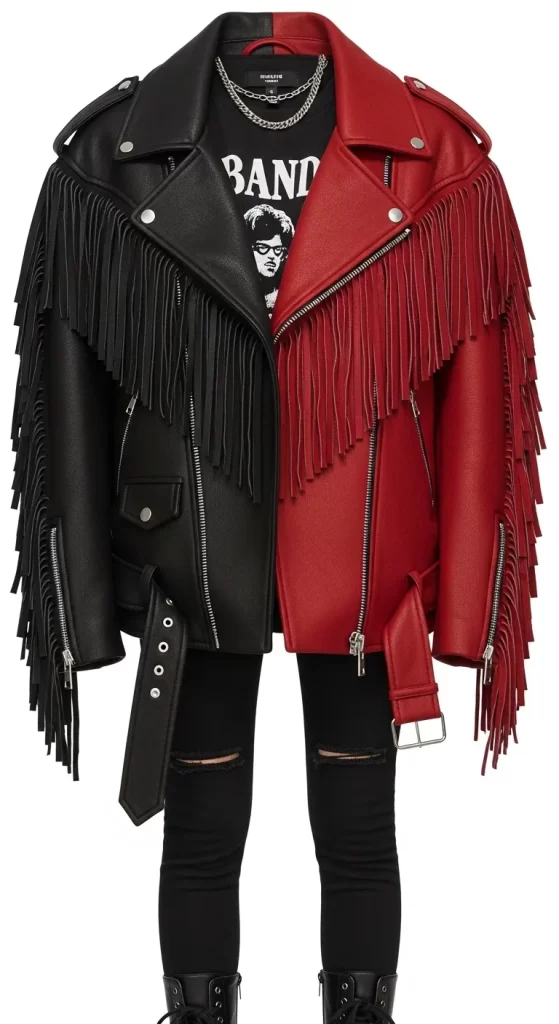 The Two-Tone Fringe Moto Jacket