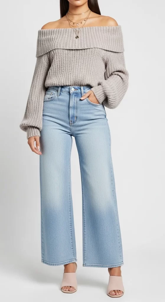 The Cozy Off-Shoulder Charm The Cozy Off-Shoulder Charm