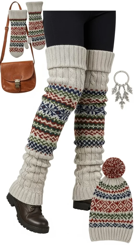 The Nordic Fair Isle Leg Warmers