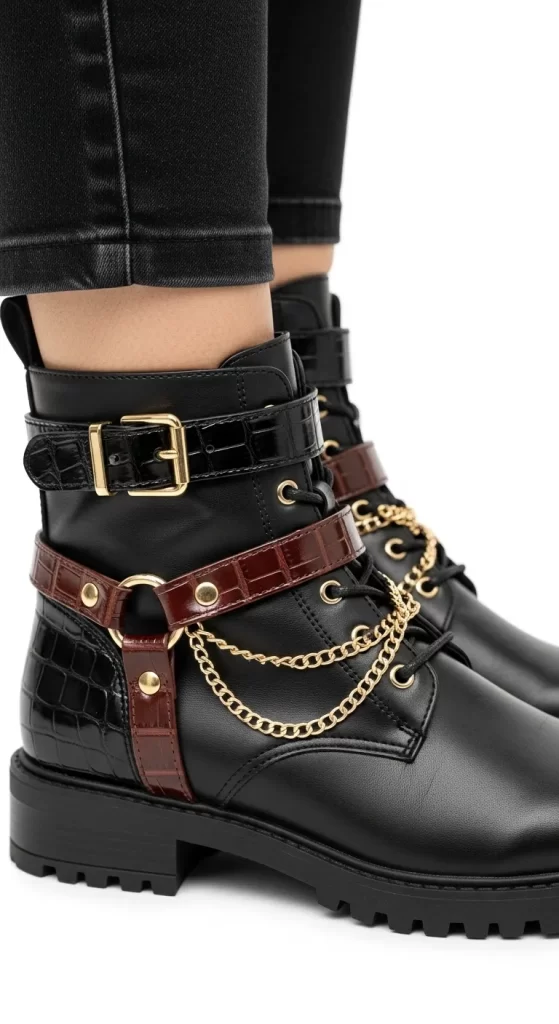 The Edgy Chain-Detail Boot Harness