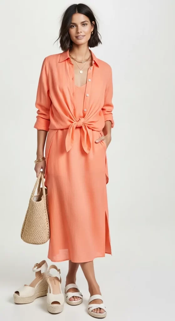 The Peachy Keen Shirtdress