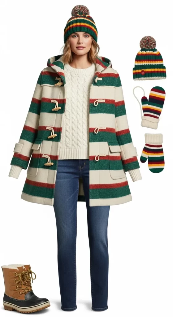 The Heritage Striped Toggle Coat