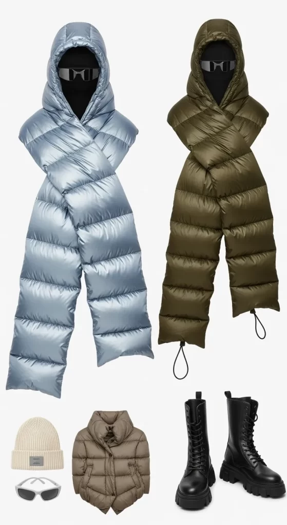 The Futuristic Puffer Scarf Hood