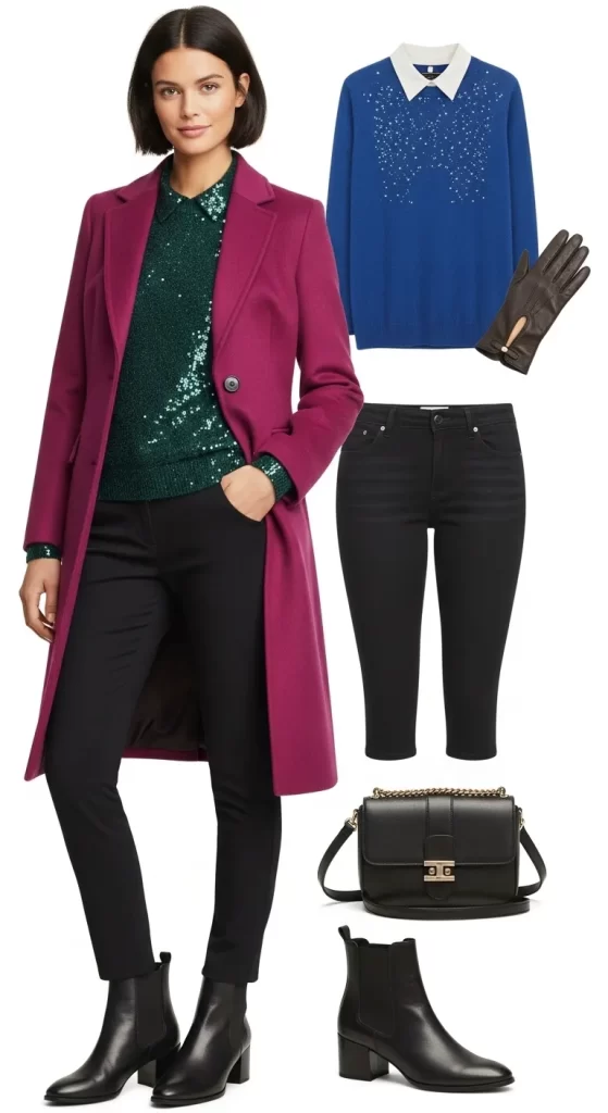 The Festive Jewel-Tone Ensemble