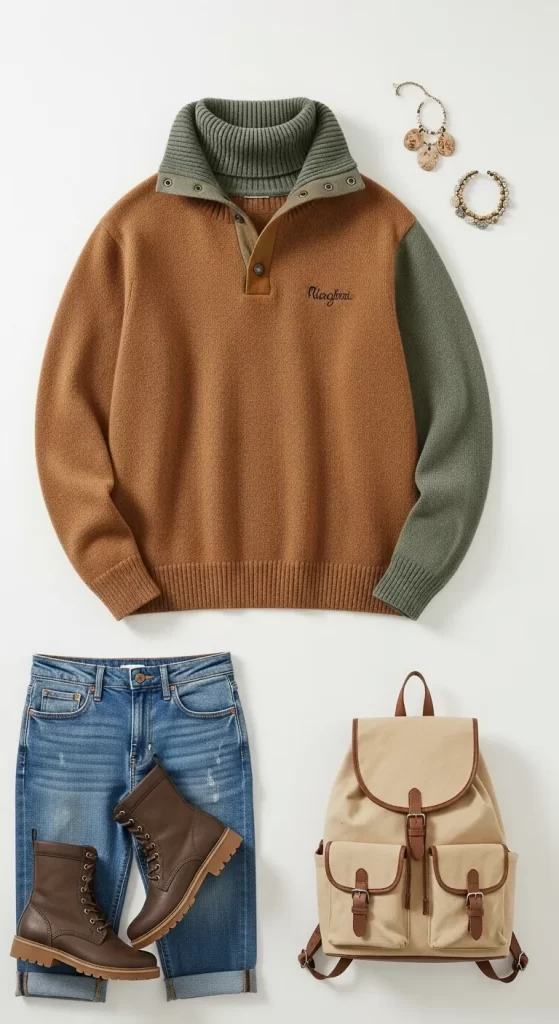 The Outdoorsy Color-Block Pullover