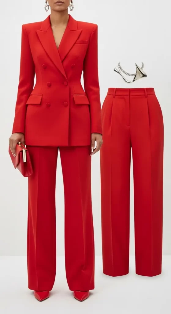 The Fiery Red Statement Suit