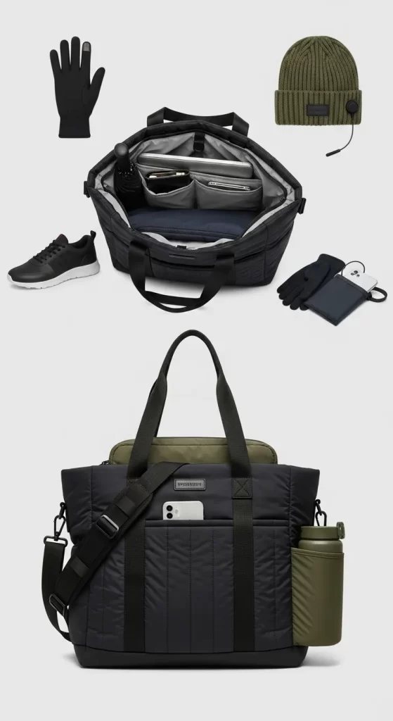 The Organized Quilted Commuter Bag