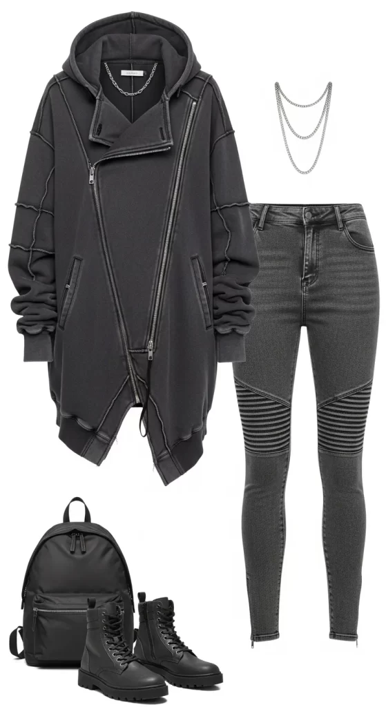 The Charcoal Moto Grunge Look