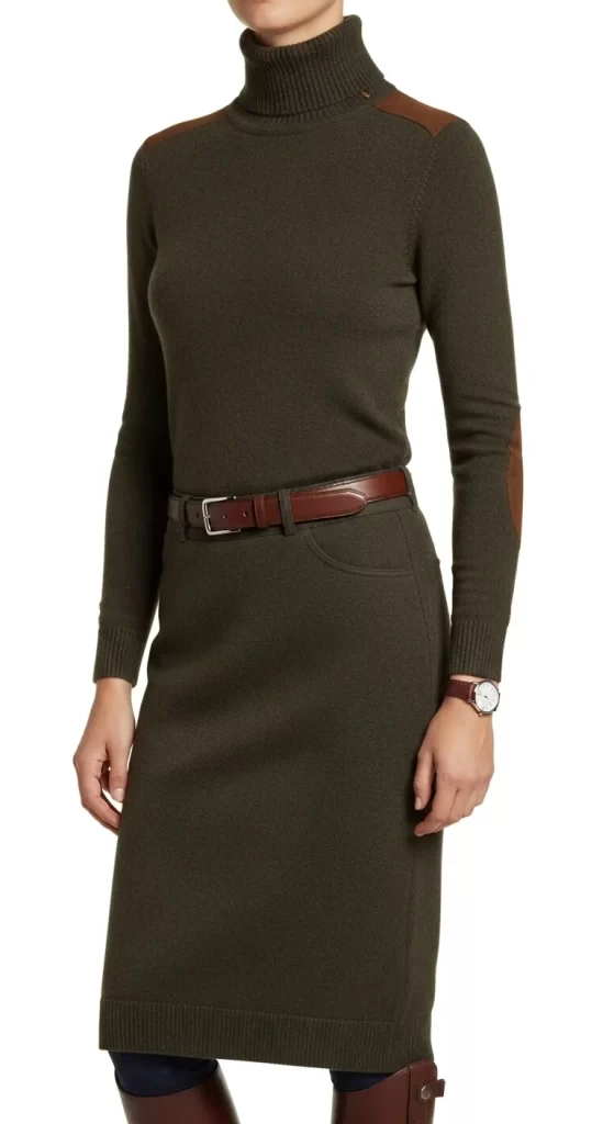 The Equestrian-Inspired Sweater Dress