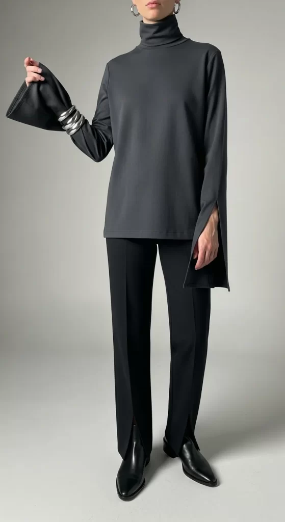 The Sculptural Split-Sleeve Tunic