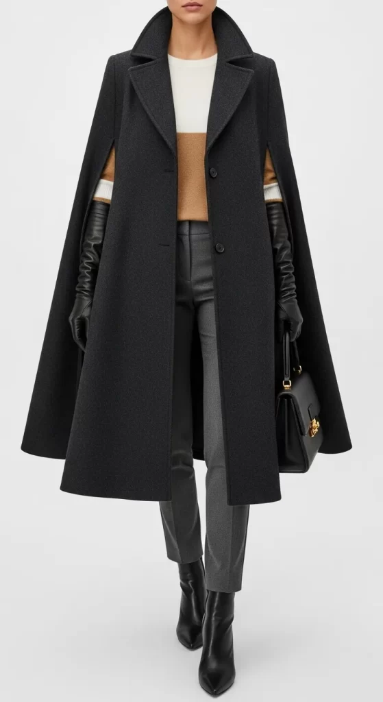 The Polished Cape Silhouette