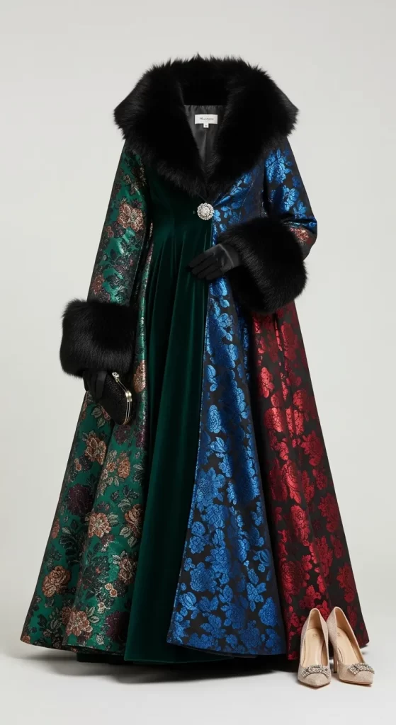 The Regal Brocade Opera Coat