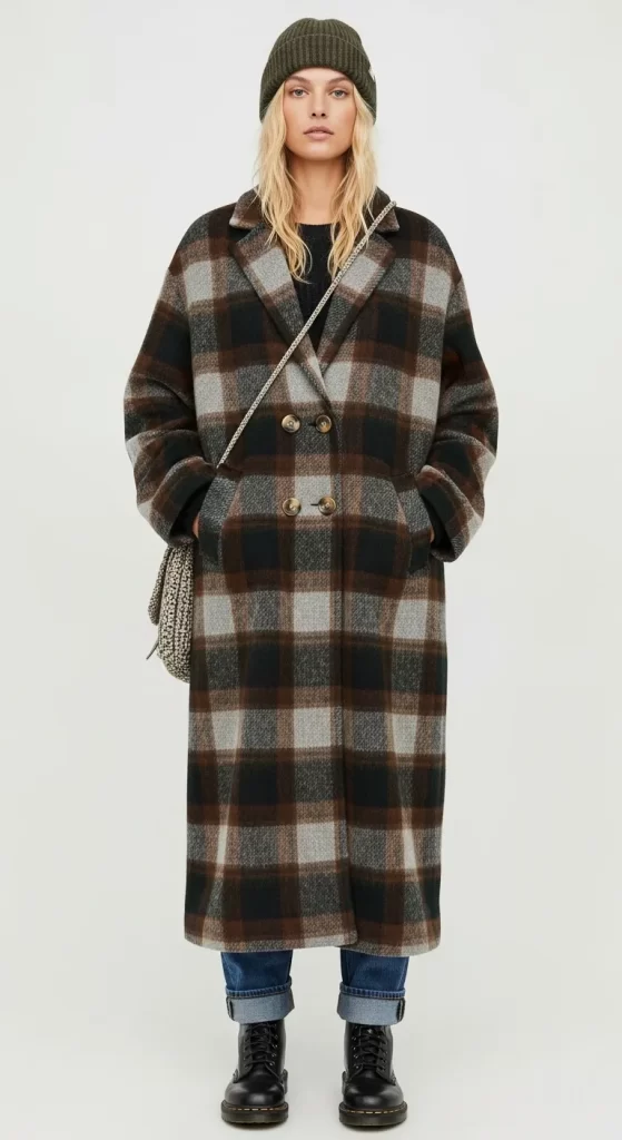  The Oversized Plaid Maxi Coat