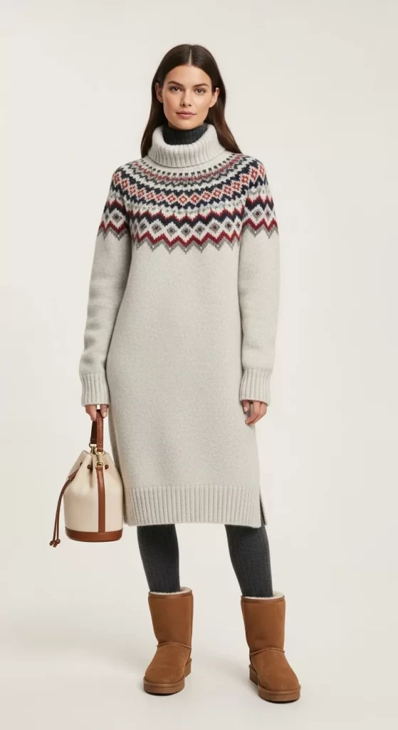 The Fair Isle Sweater Dress