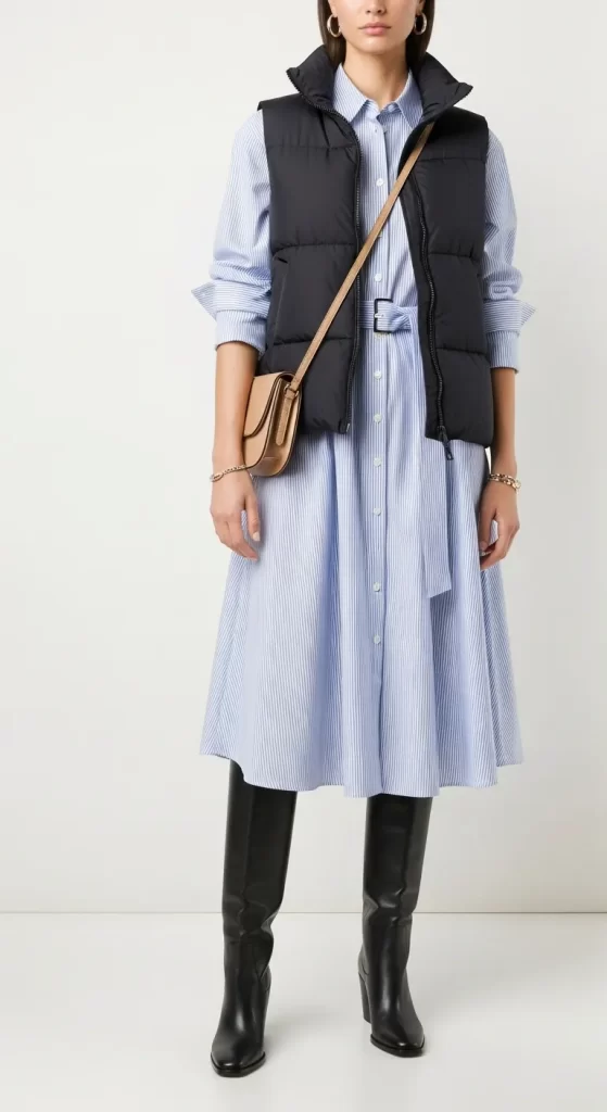 The Shirtdress and Boots Combo The Shirtdress and Boots Combo