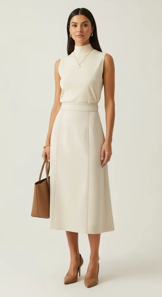 The Elegant Ecru Ensemble