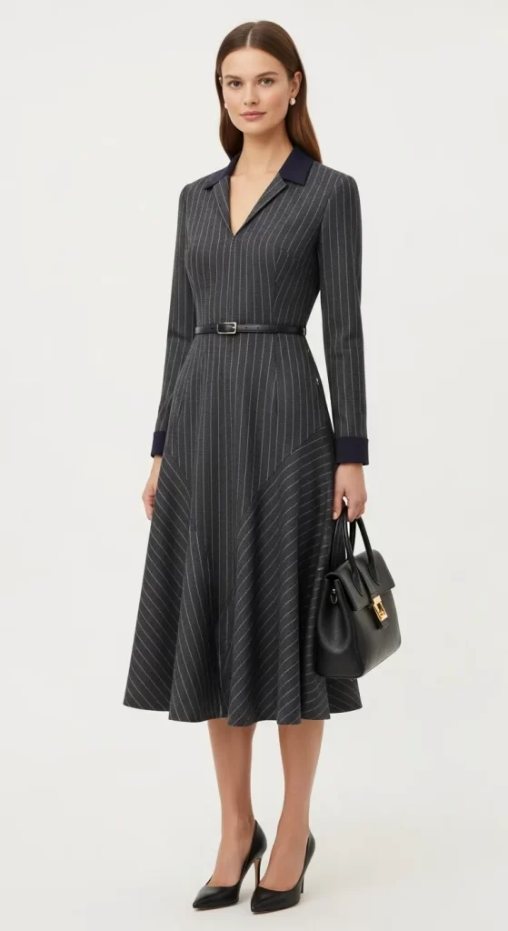 The Tailored Pinstripe Dress