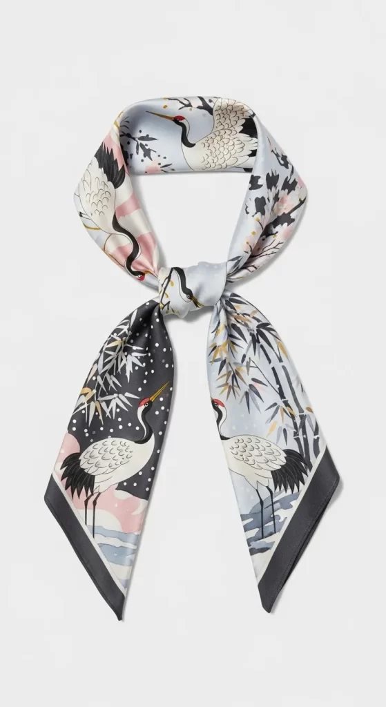 The Artistic Crane Print Scarf