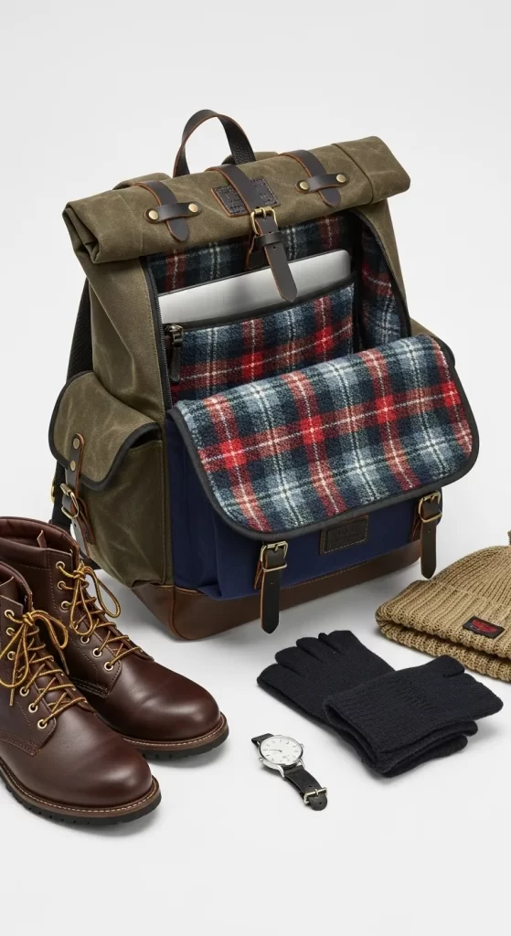 The Rugged Plaid-Lined Adventurer's Pack