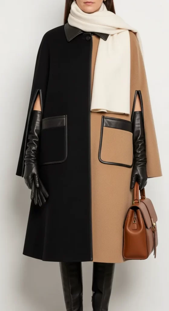 The Statement Color-Block Cape